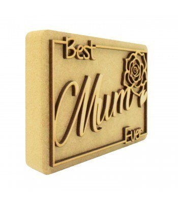 18mm Freestanding Plaque with 3D Laser Cut Detail & Personalised Name